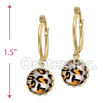 EL 293 Gold Layered Long Earrings